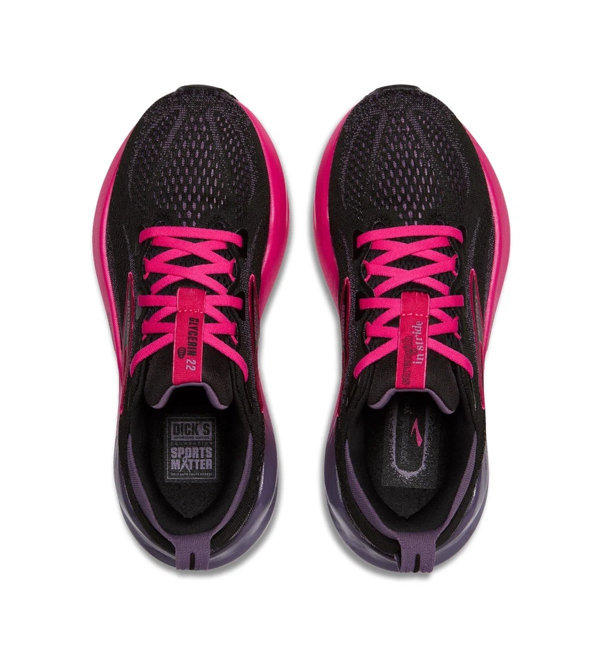 Zapato para correr Brooks Glycerin 22 para mujer - negro/montana/fucsia - talla 5 mediano Foto 3 de 4