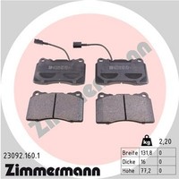 Bremsbelagsatz Scheibenbremse Zimmermann 23092.160.1 FüR Alfa Lancia 159 Brera 3