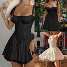 Womens Summers Casual Short Dress Straps Sleeveless Backless Minis Dresses Gift