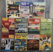 Lot of 12 Motor Trend Car Magazines 1963 Comp...