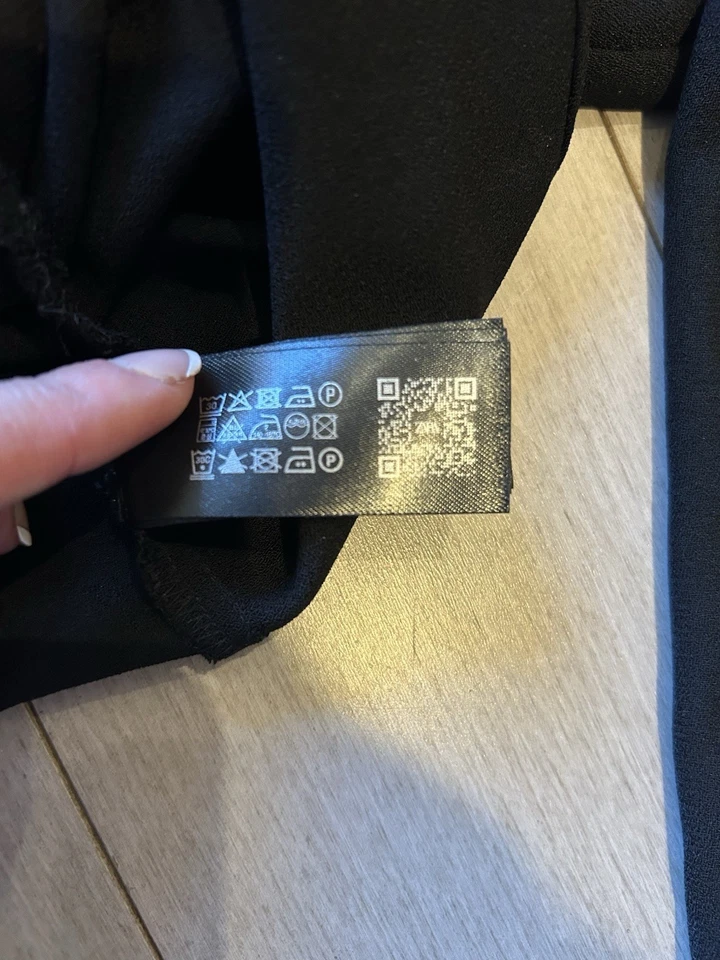 全新! Zara 黑色长袖衬衫 XS 码 — 第 3/4 张图片