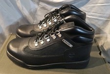 Timberland Junior Mid Field Boot Black Leather Size 5 New With Box Defects