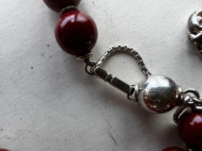 GUCCI Bracelet Red Beads Size: 17 Length: 7.5