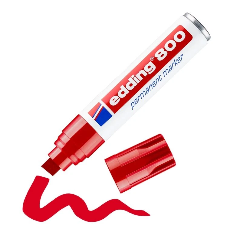 EDDING 800 PERMAMENTMARKER ROT PERMAMENT-MARKER NEU