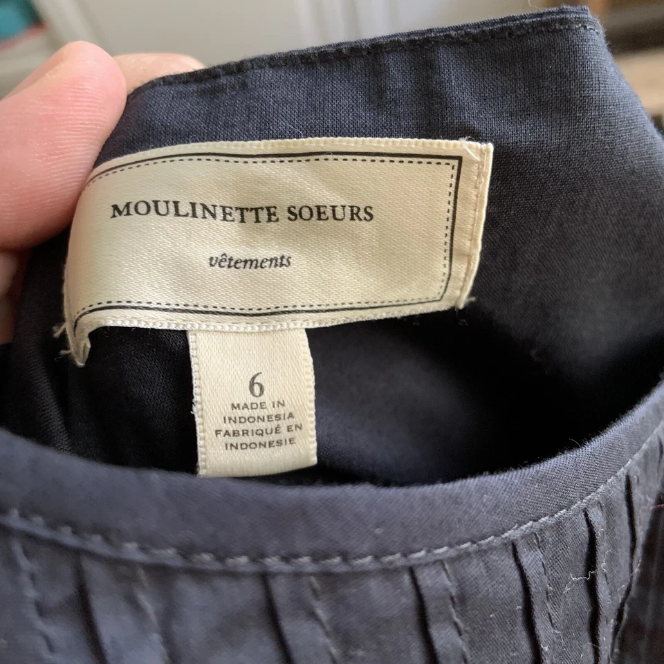 Vestido Moulinette Soeurs Sweet Enticement Negro Midi Anthropologie Encaje Talla 6 Foto 3 de 4