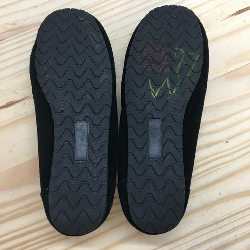 Stars Above Shoes Womens 5 Slip On Lined Moccasin Slippers Black Suede Flats - Picture 9 of 15