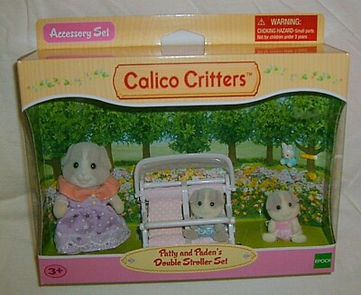 Calico Critters Patty and Paden's Double Stroller Set, #CC2625