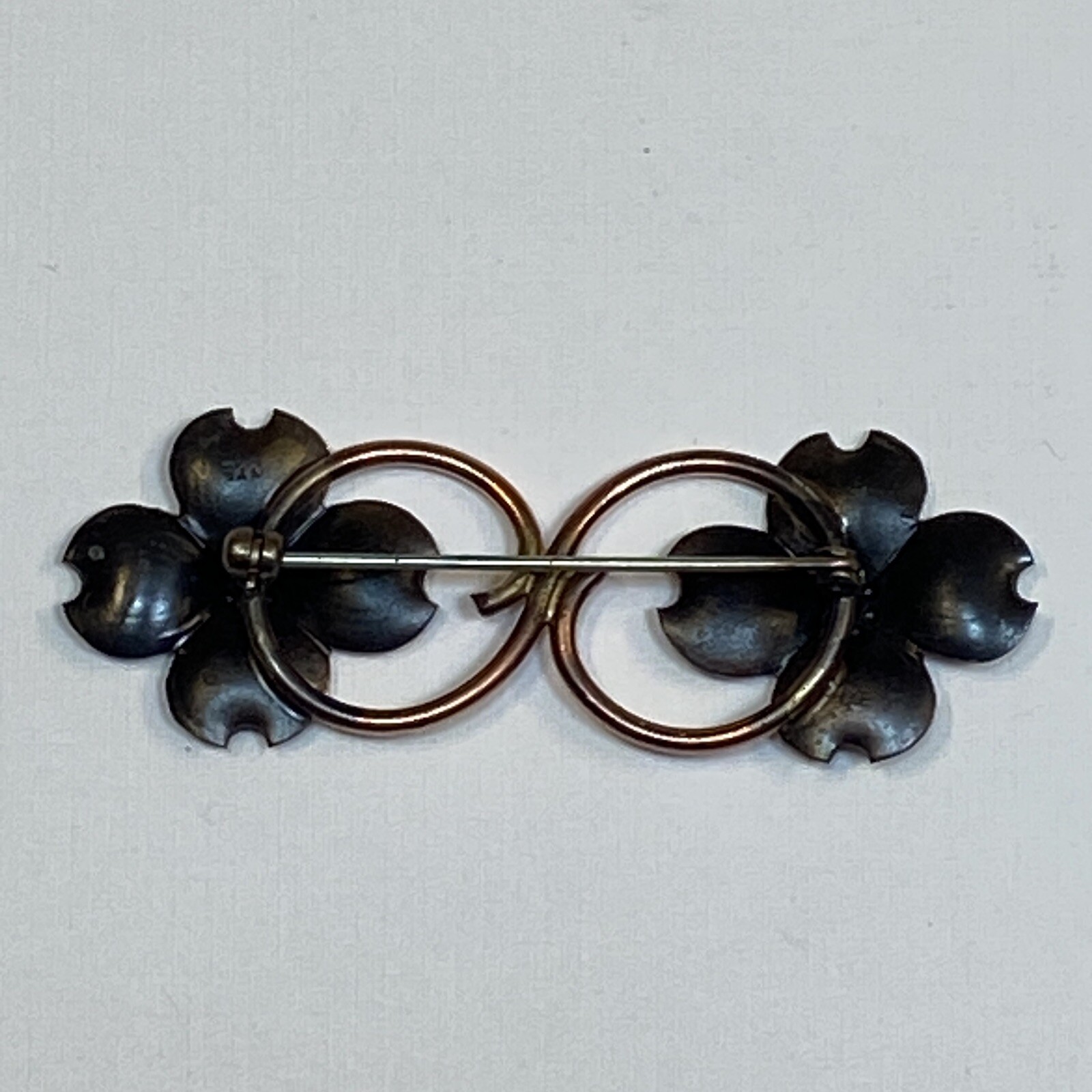 Stuart Nye Pin Brooch 2.3" Brooch Hand Wrought Copper Dogwood Tree Asheville NC