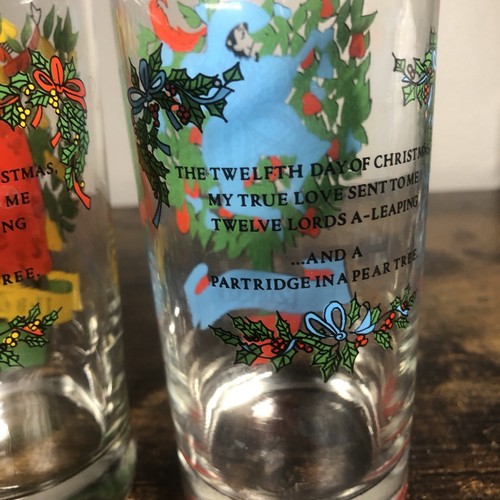 3 Vintage Twelve Days of Christmas American Glass Indiana 10, 11, 12 Lot /3 - Picture 4 of 7