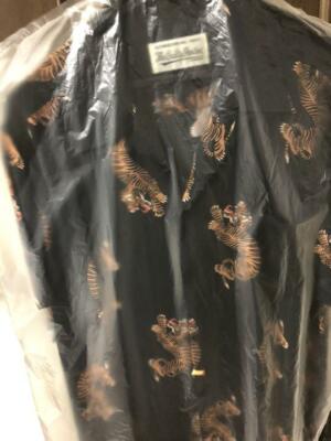 WACKO MARIA Hawaiian Aloha Shirt Tiger Rayon Size-L Used from
