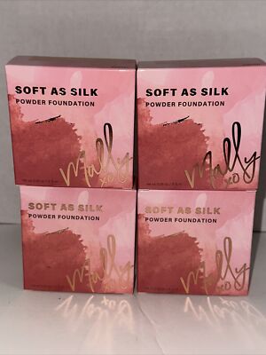 Mally Soft As Silk Powder Foundation Fair 0.28 Oz 4 Pk Beauty Make Up Brand New