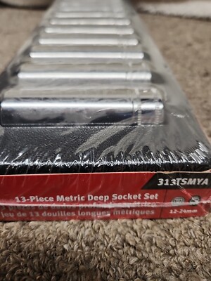 Snap-on 313TSMYA 13pc Metric 6pt Deep Socket Set for sale online