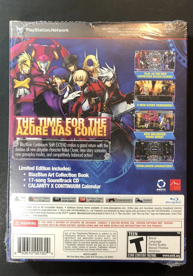 BlazBlue Continuum Shift EXTEND [ Limited Edition Box Set ] (PS3) NEW - Image 2 of 4