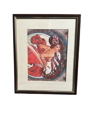 Framed Print  - ALPHONSE MUCHA The Dance Art Nouveau Lady 