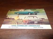 1966 AMC American Convertible and Rogue Hardtop Vintage Advertising Postcard