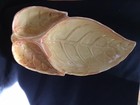 California Pottery 3 Leaf Shaped Chips & Dip/Condiments Plate in Fall Colors — photo 1
