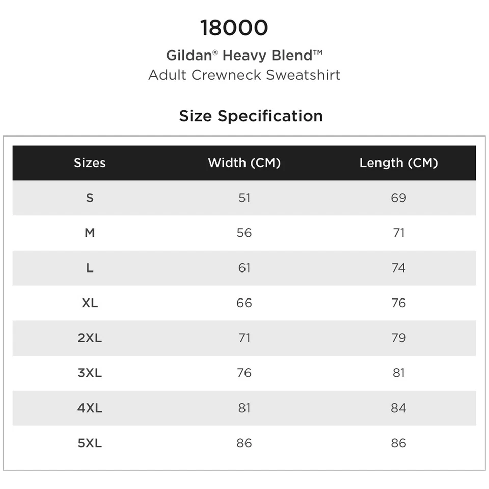 Heavy Blend Blank Plain Basic Sweat Sweater Jumper Sweatshirt Fleece S - 5XL - image 2 of 4