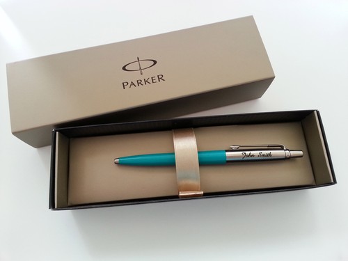 Personalised Engraved Parker Jotter Ballpoint Pen + GIFT Box option PRESENT - Foto 6 di 17
