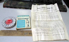 vintage Walk a Matic walking mileage meter, in original box with instructions