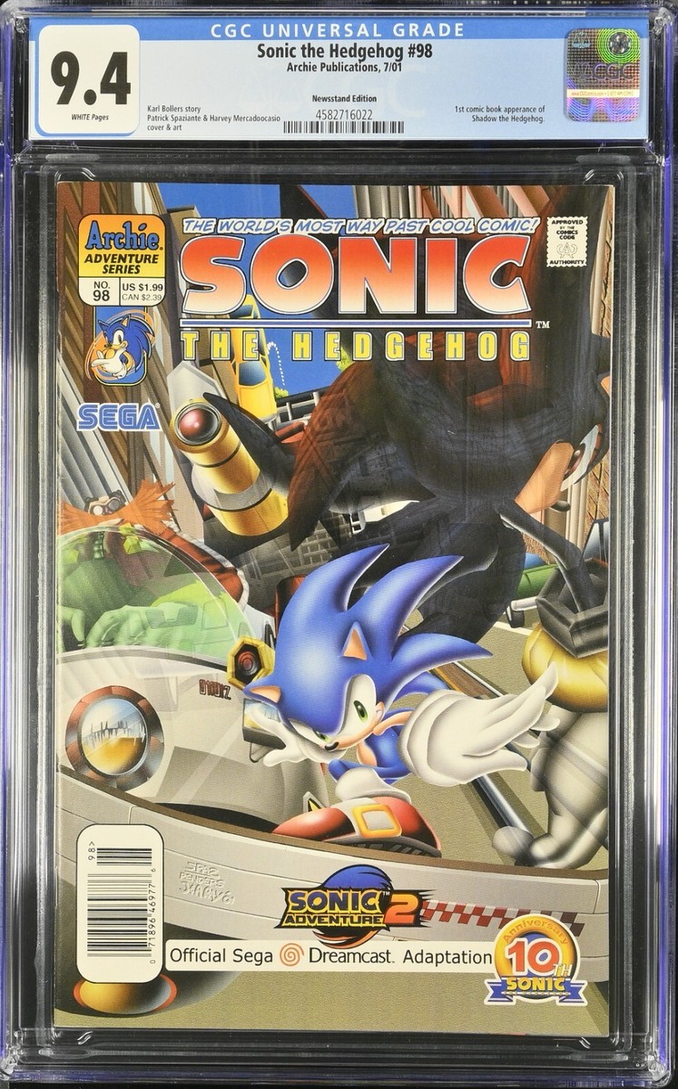 SONIC THE HEDGEHOG #98 CGC 9.4 - WP *NEWSSTAND EDITION * 1st