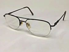 CLEARVISION “WALTER” Eyeglasses Frame Half Rimless 54-19-140 Gunmetal Z706