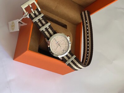 Swiss Made Tory Burch Chronograph Nylon Strap Watch 37mm  display picture 3