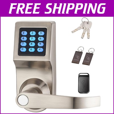Contemporary Digital Door Lock: Remote, Keypad & M1 Card - Multiple User Access