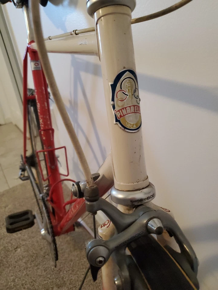 Bicicleta de Carretera Vintage Años 80 Pinarello Treviso Columbus 60cm Acero, Multicolor Foto 2 de 4