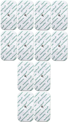 HEALTHCARE WORLD LARGE TENS ELECTRODE PADS WITH 3.5MM STUD CONNECTION - 12 PCS