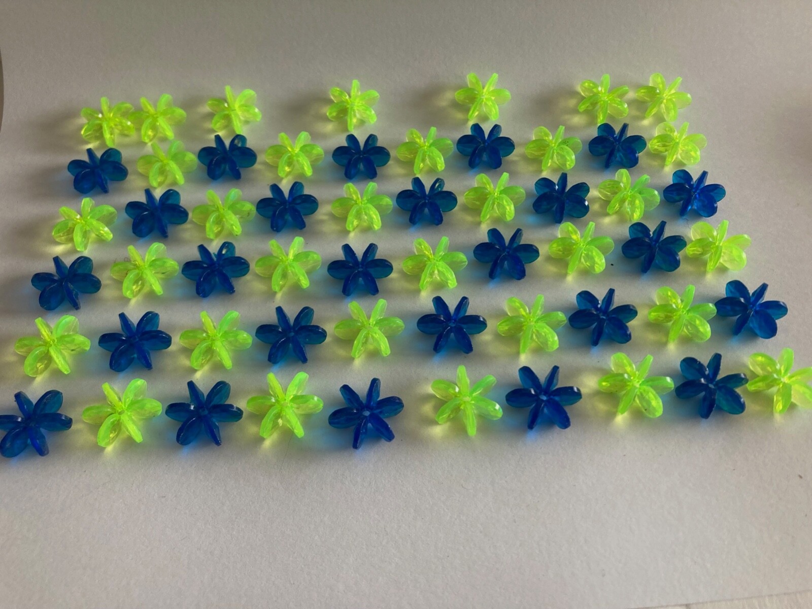 Vintage Plastic Paddle Wheel Beads Blue and Yellow/Green eBay