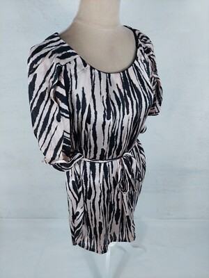 Kleid Soaked in Luxury Gr. S 36 nude schwarz glänzend Party dress Designer edel