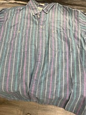 Van Heusen 417 Mens Dress Shirt XL Long Sleeves Button Down. Blue And Pink