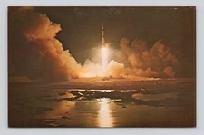 Postcard Apollo 17 space vehicle John F. Kennedy Space Center NASA Florida
