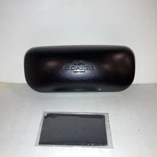 Coach Eyeglass Case New Authentic Black Clamshell w/cloth