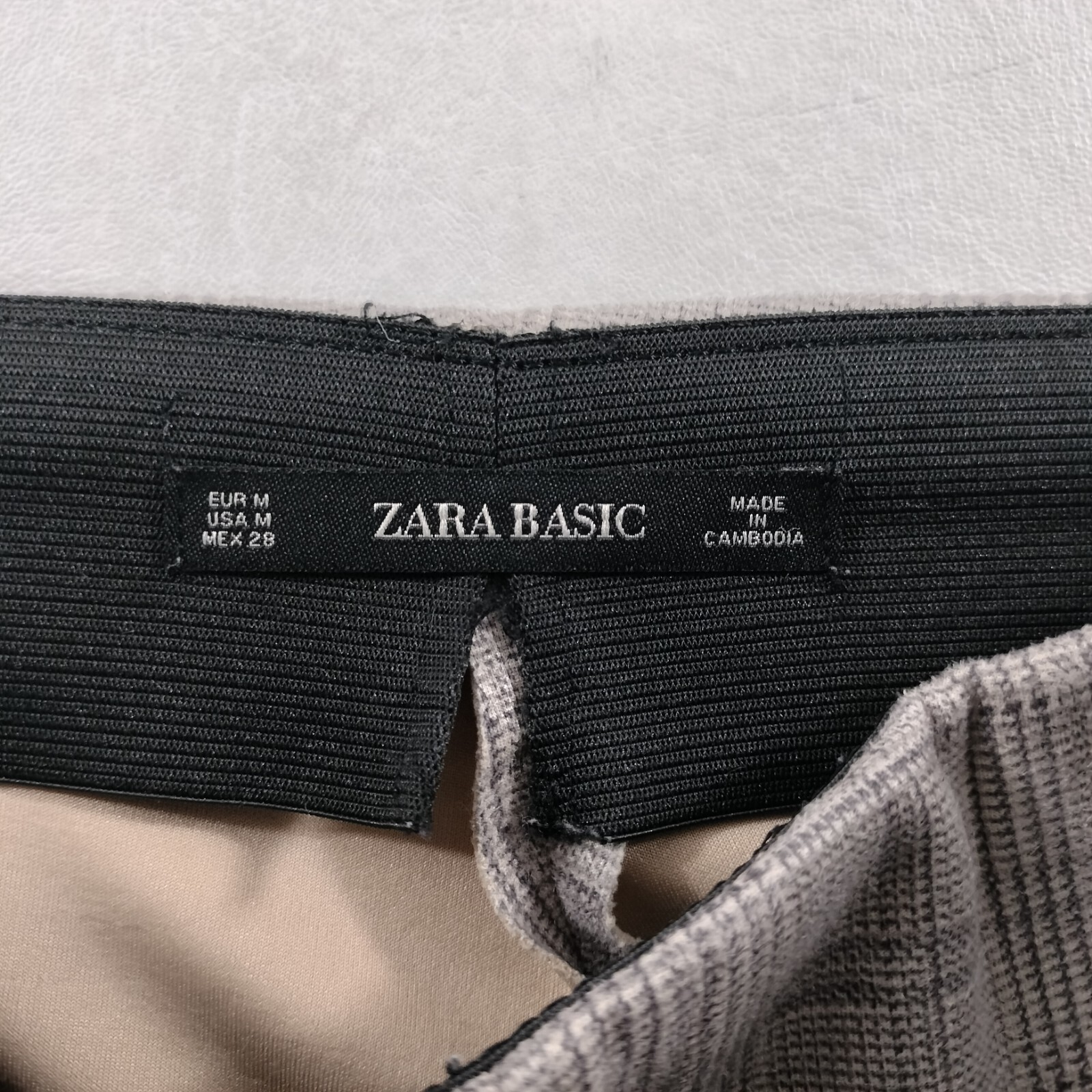 Zara Basic Gray Plaid Flat Front Pull On Dress Pa… - image 5