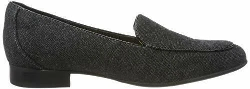 Mocassini Clarks Un Blush Ease donna grigio tweed tacco basso scarpe mocassino slip on