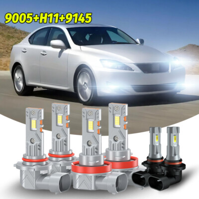 Para For Lexus ES350 2011 2012 faro LED alto bajo + luz antiniebla 6 bombillas