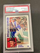 Wade Boggs autograph signed 1984 Topps baseball card PSA HOF Boston Red Sox c