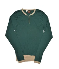 Vintage Wrangler Shirt Men M Green Base Layer 1/4 Zip Wrapid Transit Long Sleeve