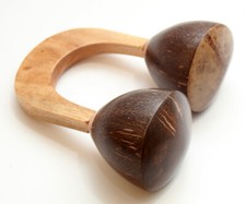 Maraca Shakers Natural Coconut double U-shaped