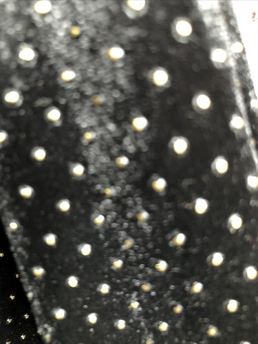 Exotica Woman’s Jumpsuit Black Velvet Gold Beading Off The Shoulder Tie Neck - Picture 6 of 8