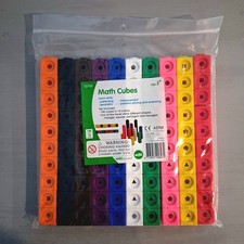 EDx Education 100-Square Math Cubes with Shapes Perfect for Preschool Learning