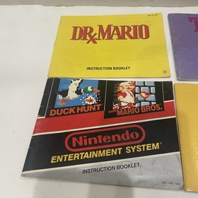 Lot of 4 NES Manuals Original Instruction Booklets Nintendo Games Mario Tetris