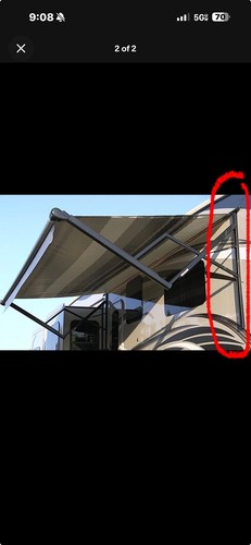 Carefree of Colorado Altitude awning arm 46JVAPHW Right Am when facing trailer