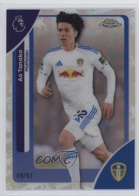 2025-26 Topps Chrome Premier League Retrofractor 49/92 Ao Tanaka #107 4d5