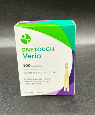 100 One Touch VERIO Diabetic Glucose Test Strips | 1x100ct | Exp 08/26 OR LATER.