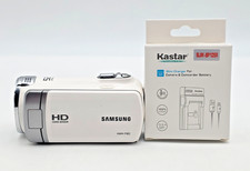 Samsung HMX-F90 HD White Digital Video Camcorder w/Battery  Charger Tested