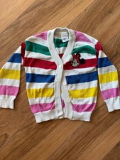 Disney 100 Minnie Mouse Rainbow Stripe Cardigan Toddler Girls size 4T
