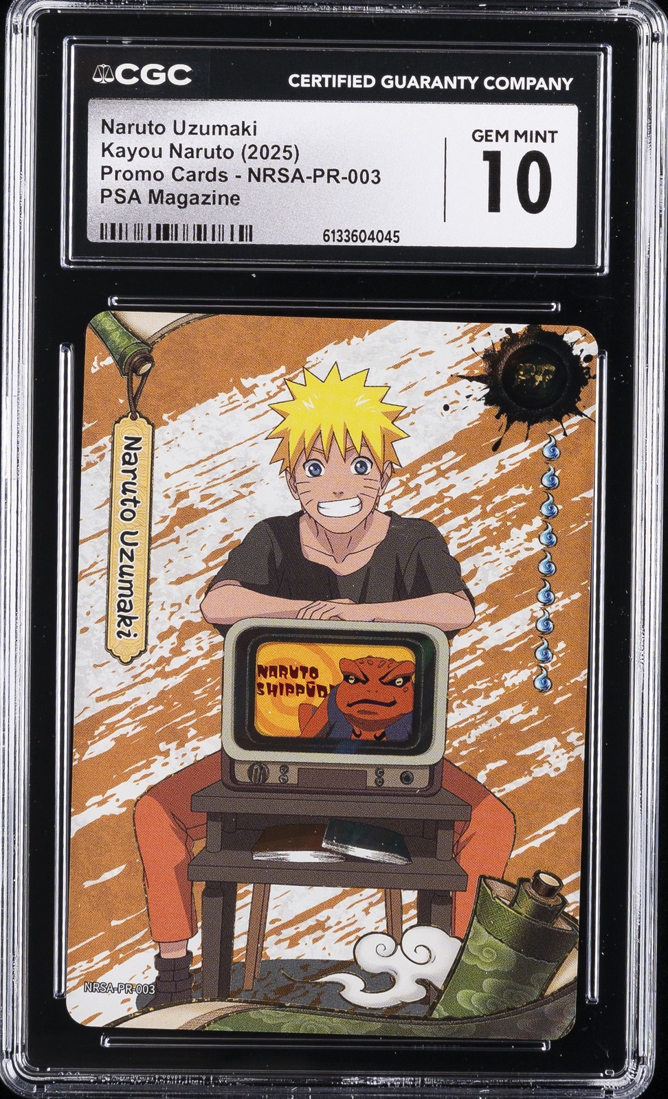 2025 KAYOU NARUTO PROMO CARDS - PSA MAGAZINE NARUTO UZUMAKI CGC 10 GEM MINT