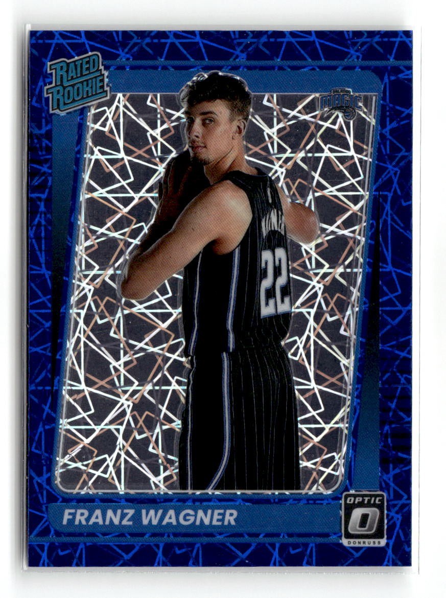 2021-22 Donruss Optic Rated Rookie Franz Wagner #185 Blue Velocity Prizm